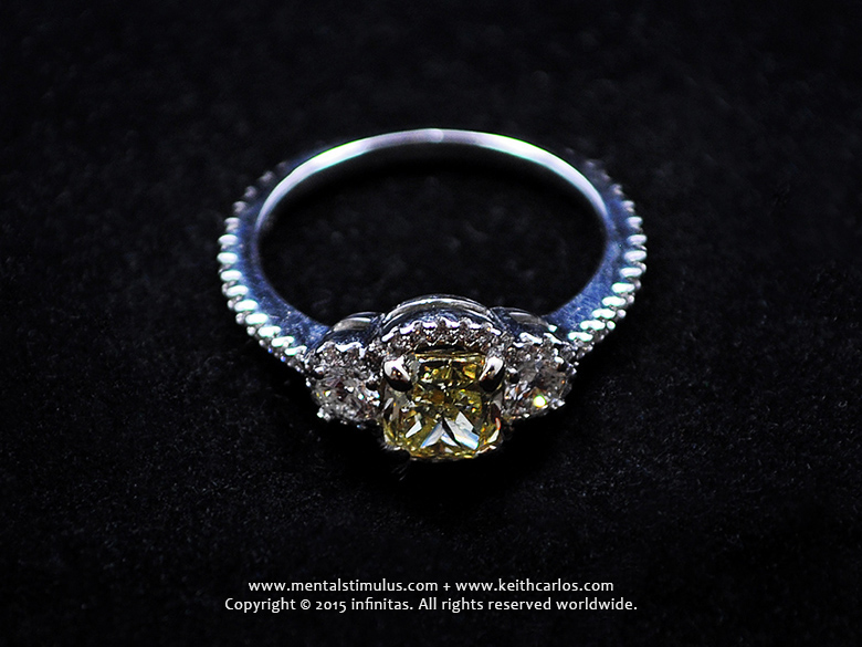 Olympic Gold Jewelry - Yellow Diamond Radiant Cut Ring 06